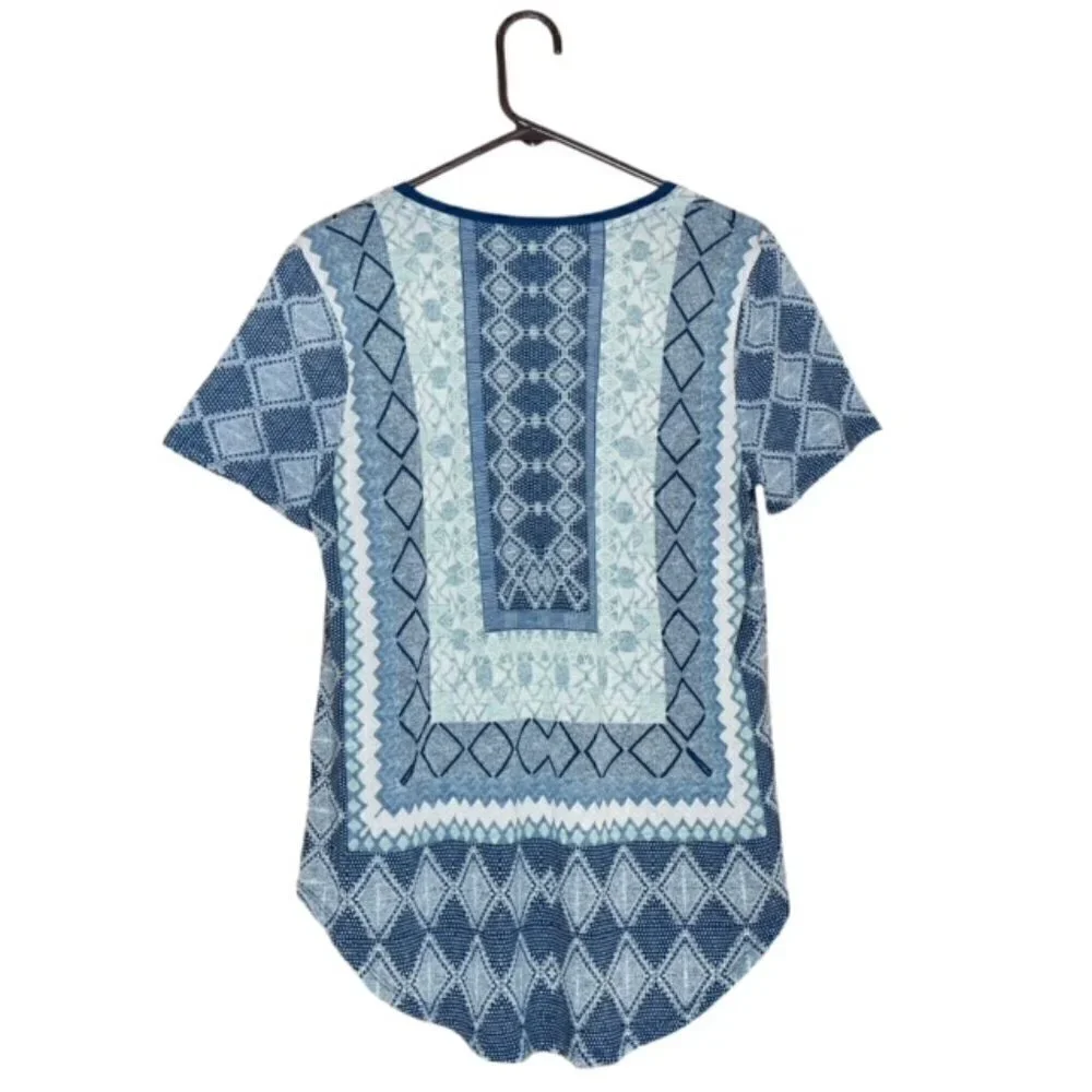 LUCKY BRAND Geometric Burnout Top - Size Large